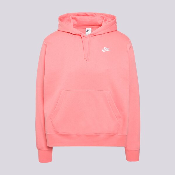 Дамски суичър NIKE СУИТЧЪР С КАЧУЛКА W NSW CLUB FLC STD PLUS SIZE dv5092-894 цвят розов