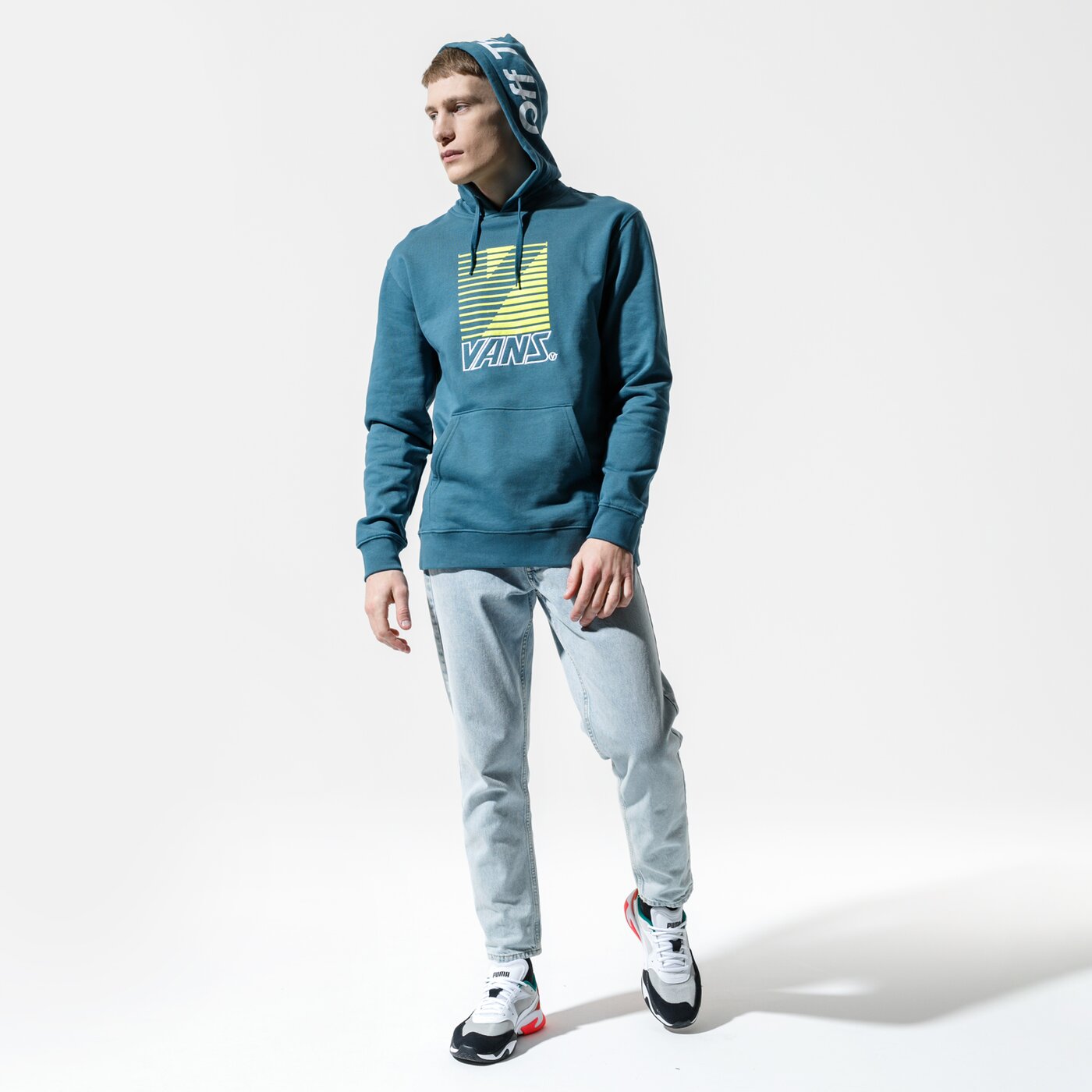 Мъжки суичър VANS СУИТЧЪР С КАЧУЛКА MN RETRO SPORT PO STARGAZER vn0a49sq12s1 цвят зелен