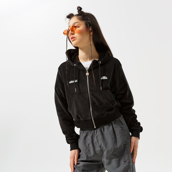 Дамски суичър ELLESSE СУИТЧЪР С КАЧУЛКА KIRSTEN CROP HOODY BLK sgl13420011 цвят черен
