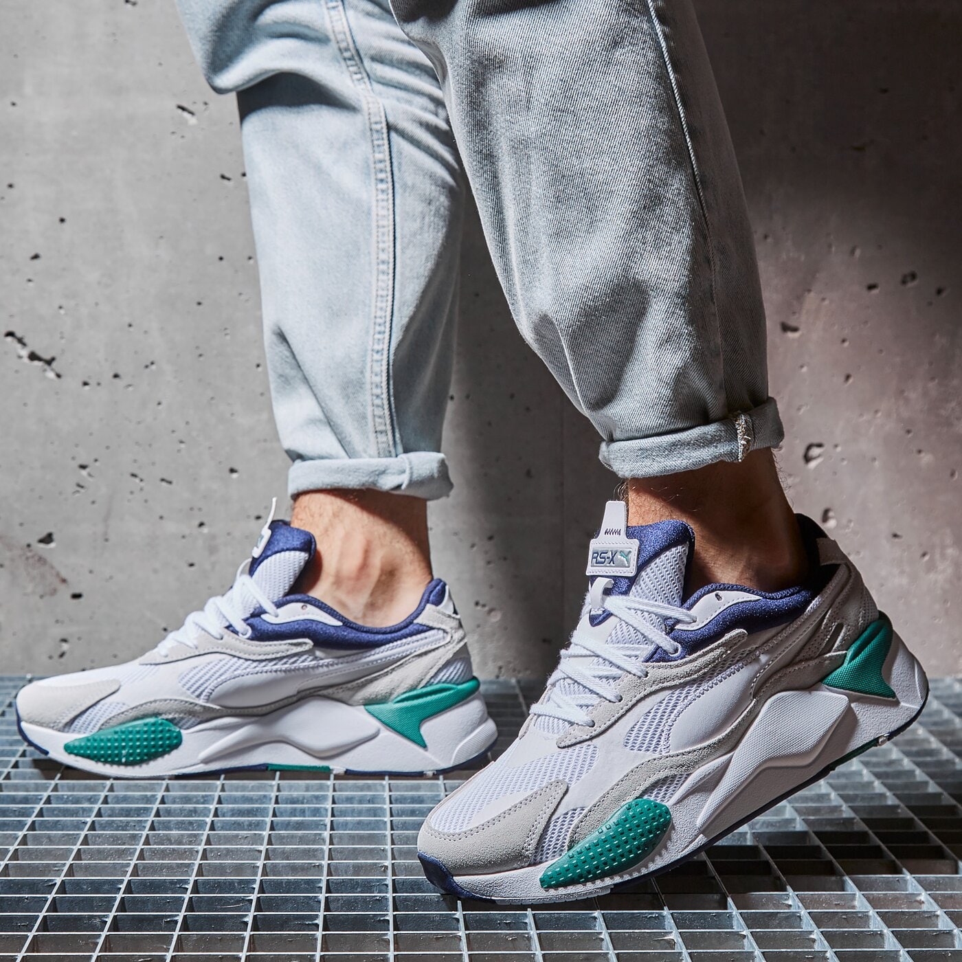 Мъжки маратонки PUMA RS-X³ TWILL AIRMESH 36884505 цвят бял