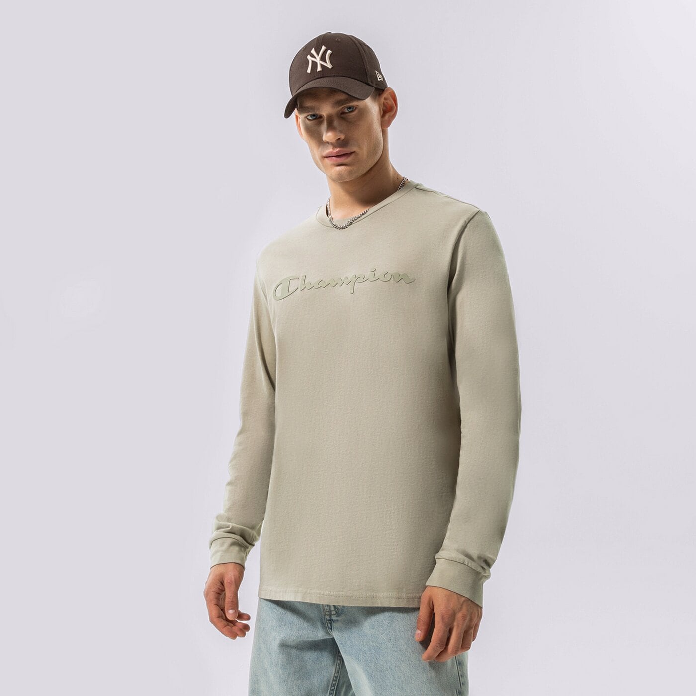 Мъжка тениска CHAMPION ТЕНИСКА CREWNECK LONG SLEEVE ТЕНИСКА 218285es066 цвят сив