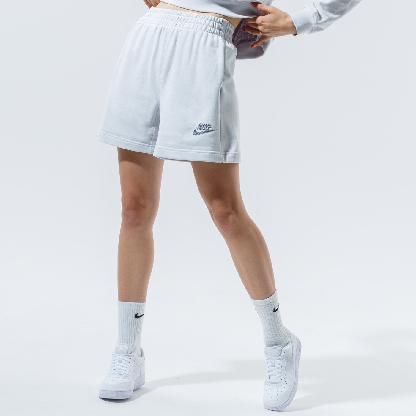 Дамски къси панталони NIKE ШОРТИ W NSW SHORT FT M2Z cu6405-094 цвят сив