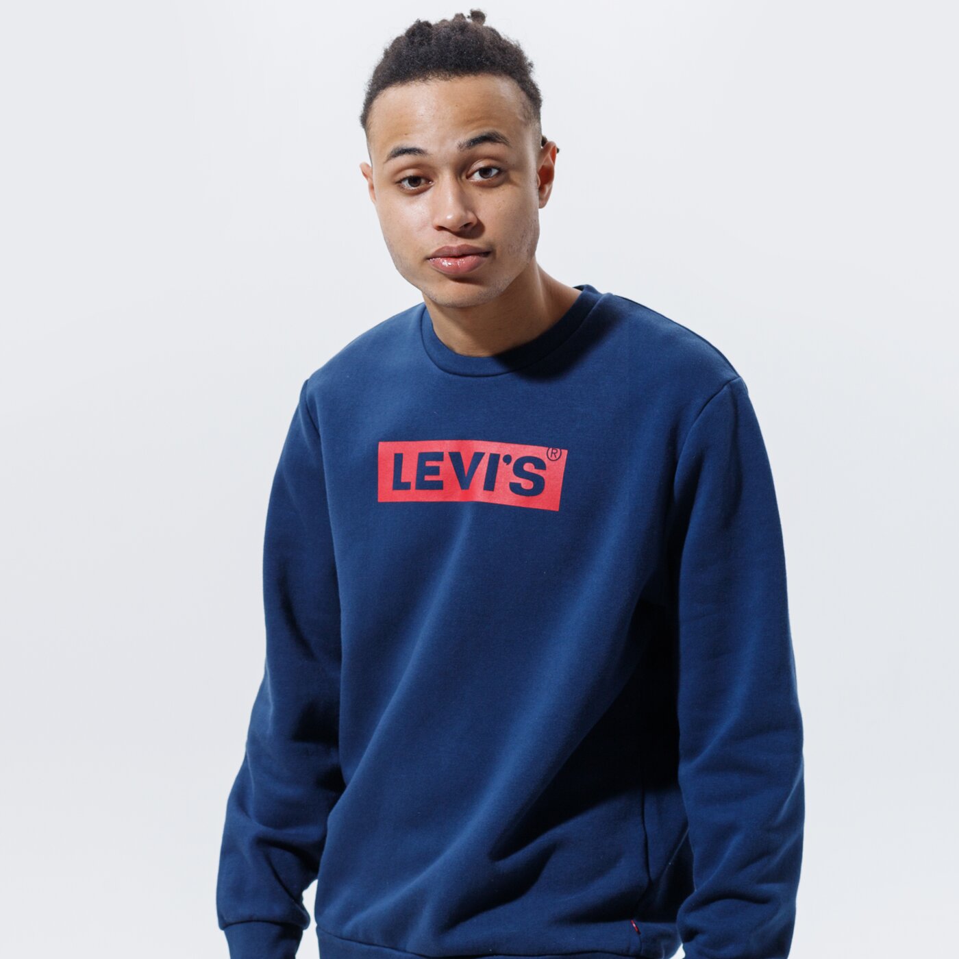 Мъжки суичър LEVI'S СУИТЧЪР T3 GRAPHIC CREW 38796-0029 цвят тъмносин