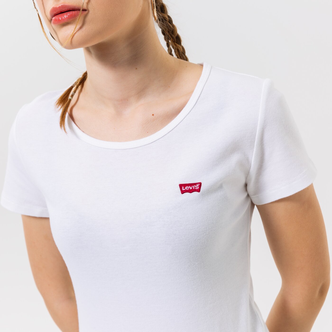 Дамска тениска LEVI'S ТЕНИСКА 2PACK CREWNECK TEE 74856-0000 цвят бял