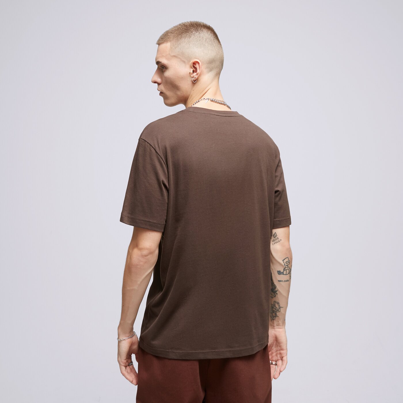 Мъжка тениска CHAMPION ТЕНИСКА CREWNECK 219214ms548 цвят кафяв