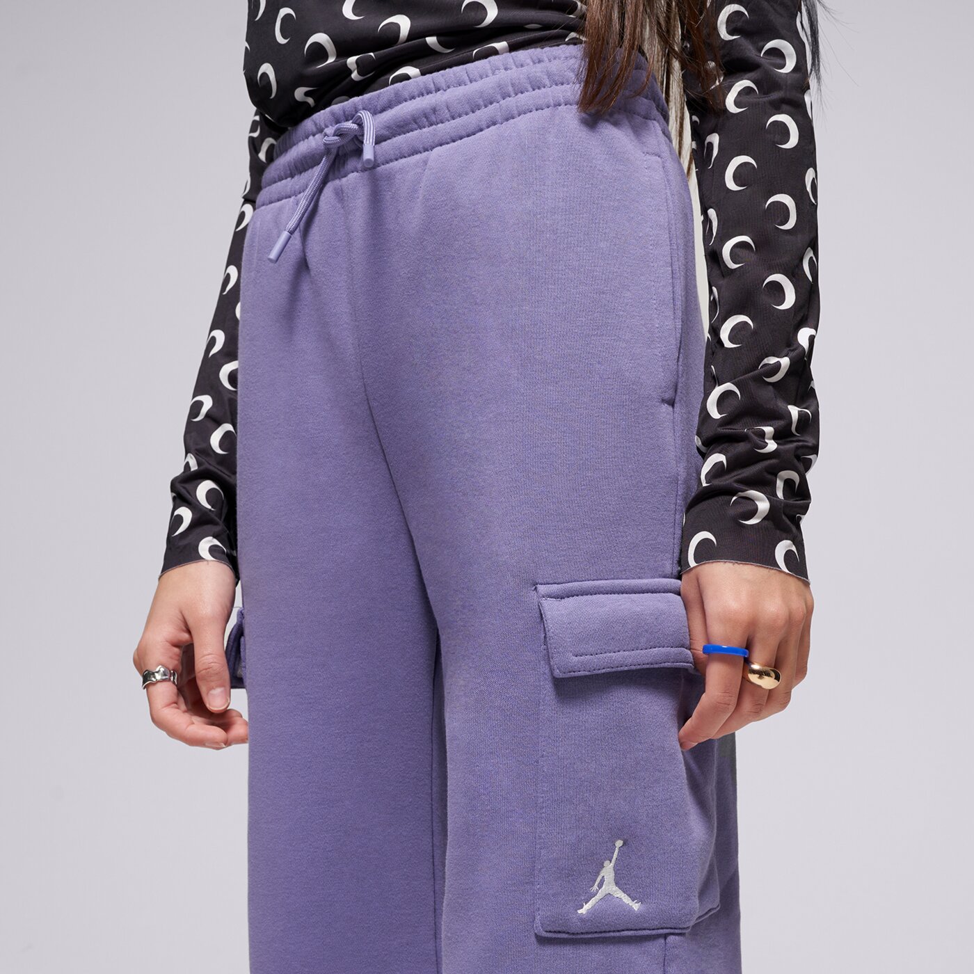 Детски панталони JORDAN ПАНТАЛОНИ JDG WJ BRKN FLC CARGO PANT BOY 45f142-pap цвят виолетов