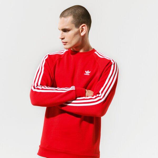 Мъжки суичър ADIDAS СУИТЧЪР 3-STRIPES CREW gn3484 цвят червен