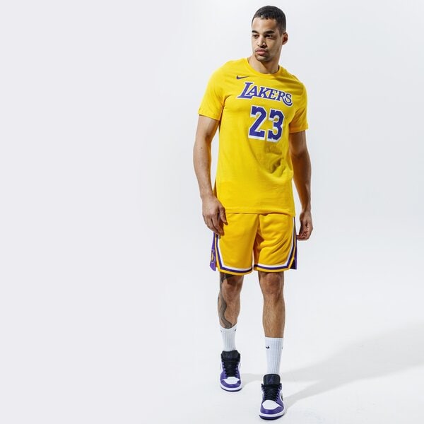 Мъжка тениска NIKE ТЕНИСКА LAKERS JAMES TEE NBA cv8528-730 цвят жълт