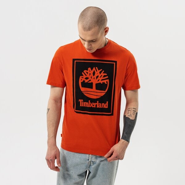 Мъжка тениска TIMBERLAND ТЕНИСКА YC SS STACK LOGO TEE (REGULAR) tb0a2aj1cn41 цвят червен