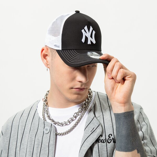 Детска шапка с козирка NEW ERA ШАПКА KIDS ESS 940® AFRAME TRUCKER NYY NEW YORK YANK 12745566 цвят черен