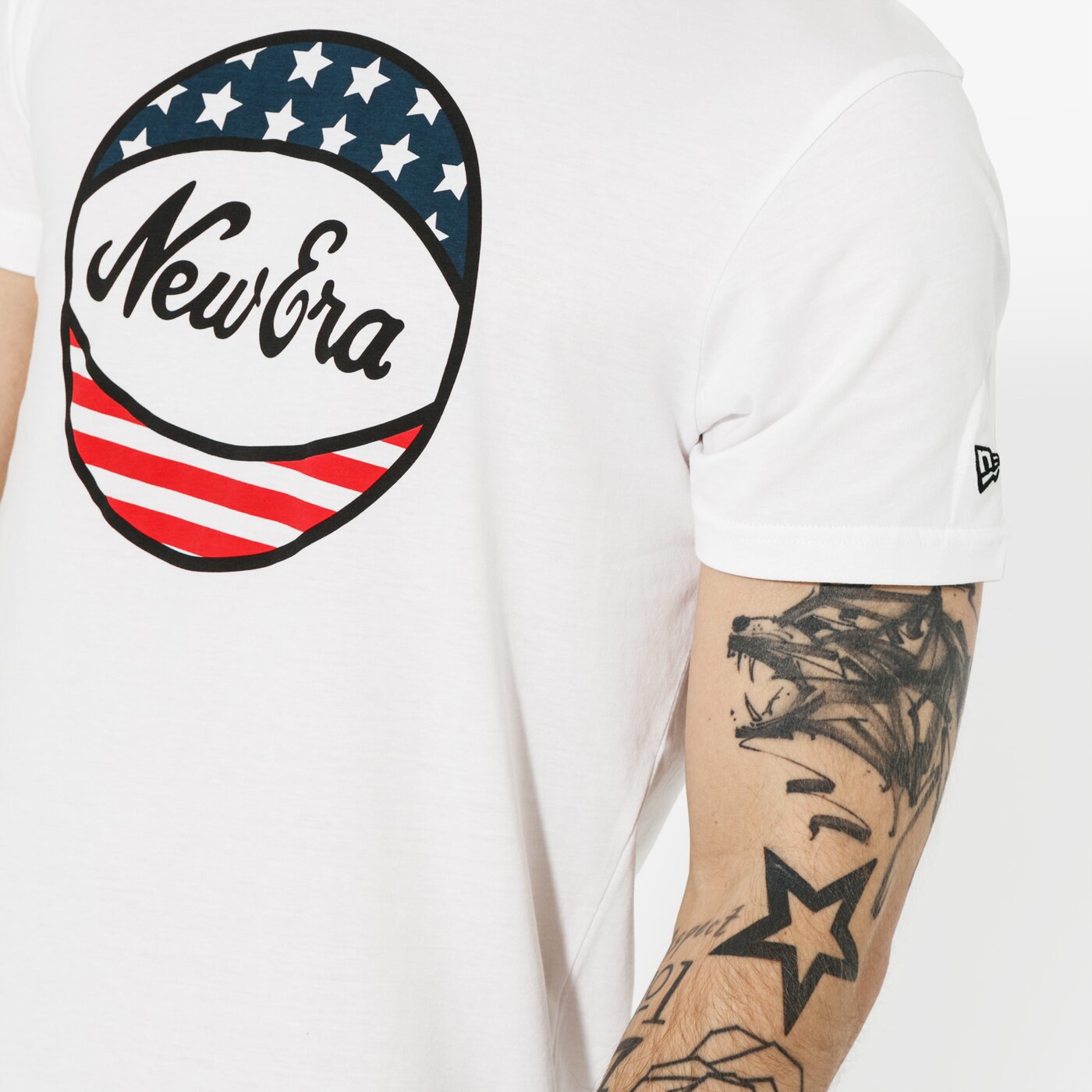 Мъжка тениска NEW ERA ТЕНИСКА SS NE BALL TEE NEWERA WHI 11914642 цвят бял