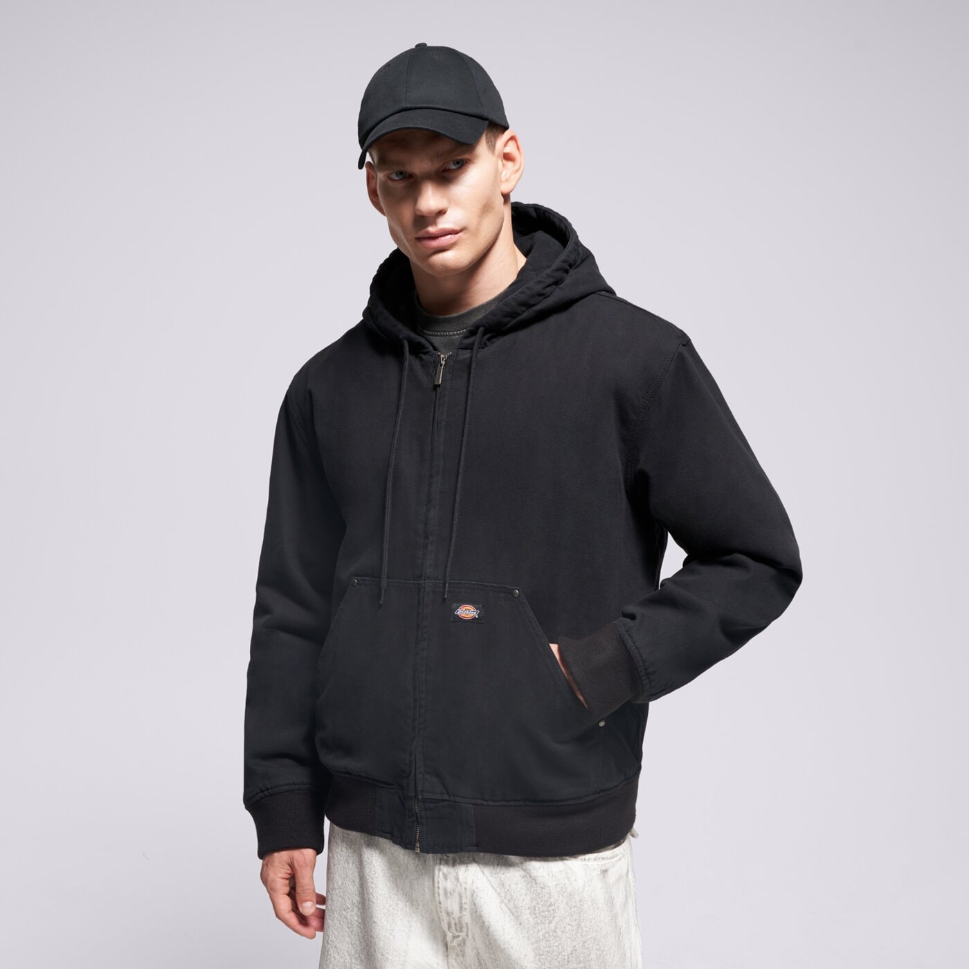 Мъжко зимно яке DICKIES ЯКЕ ЗИМНО HILHAM HOODED CANVAS JACKET dk0a87o5blk1 цвят черен