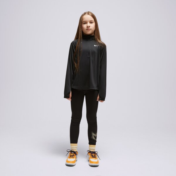 Детски панталони NIKE КЛИН (G) NSW SHINE LG BLK/GD dv3232-010 цвят черен