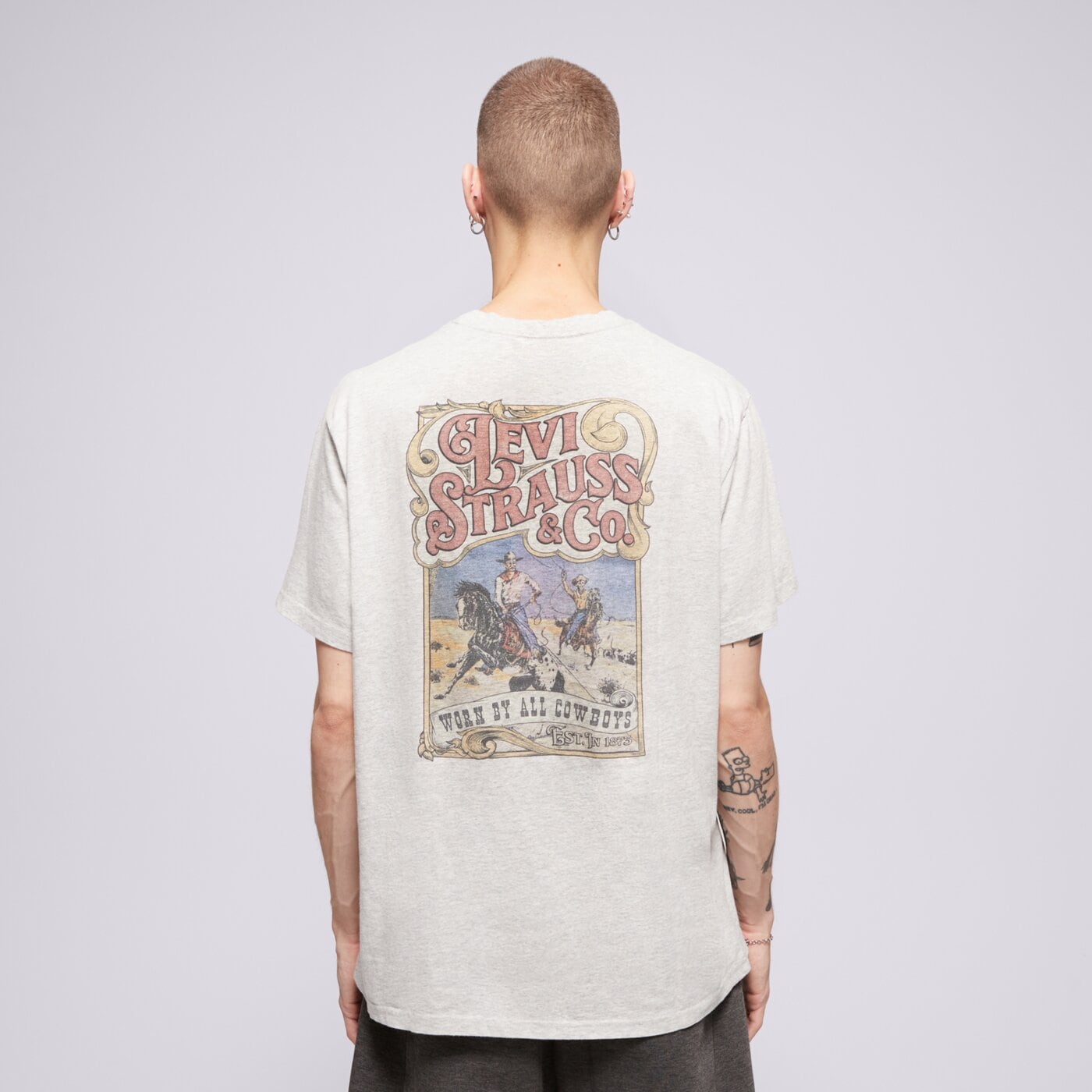 Мъжка тениска LEVI'S ТЕНИСКА SS RELAXED FIT TEE GREYS 16143-1816 цвят сив