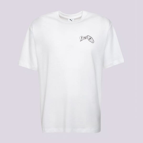 Мъжка тениска PUMA ТЕНИСКА GRAPHICS PUMA HOTEL RELAXED TEE 629636 02 цвят бял