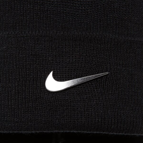 Дамска зимна шапка NIKE ЗИМНА ШАПКА U NSW BEANIE CUFFED SWOOSH cw6324-010 цвят черен