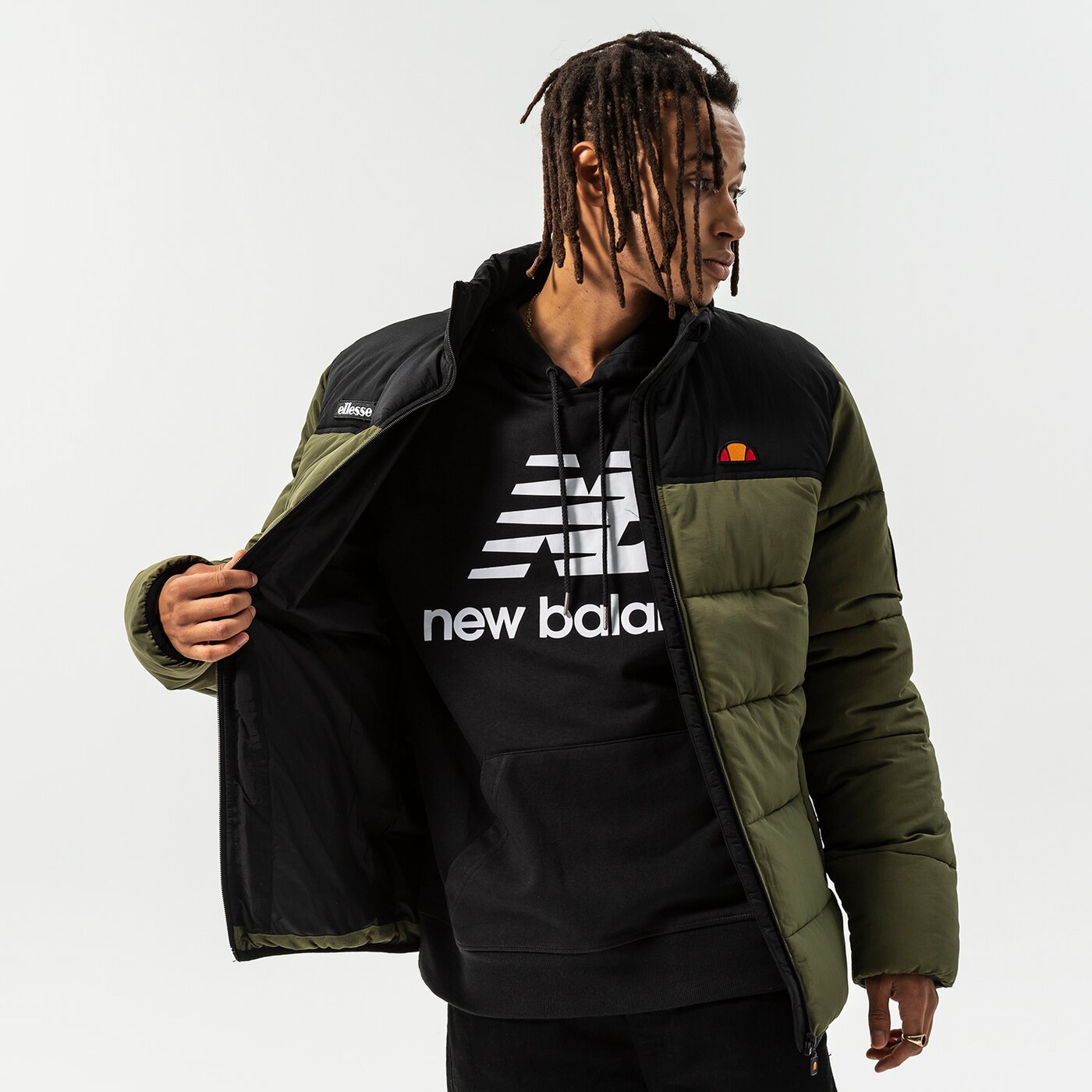 Мъжко зимно яке ELLESSE ЯКЕ ПУХЕН NEBULA JACKET BLK/KHA shk12789043 цвят черен