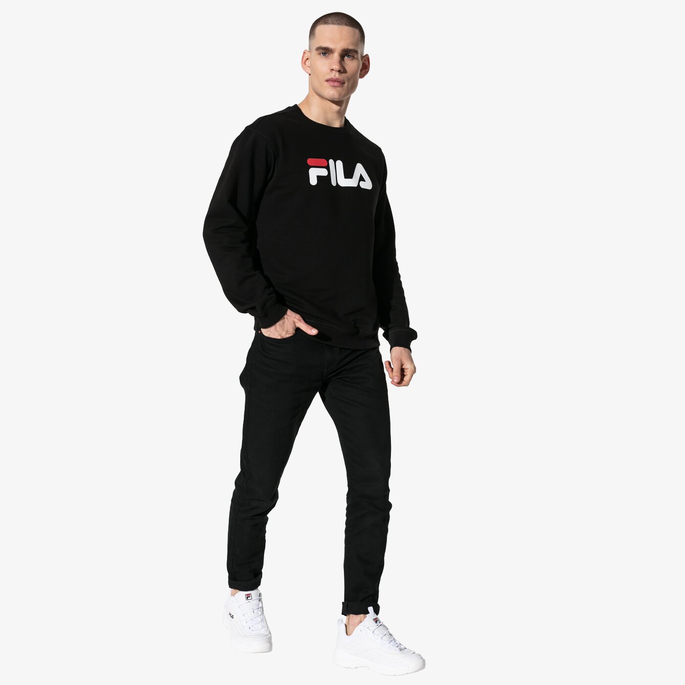 Мъжки суичър FILA СУИТЧЪР PURE CREW SWEAT U 681091002 цвят черен