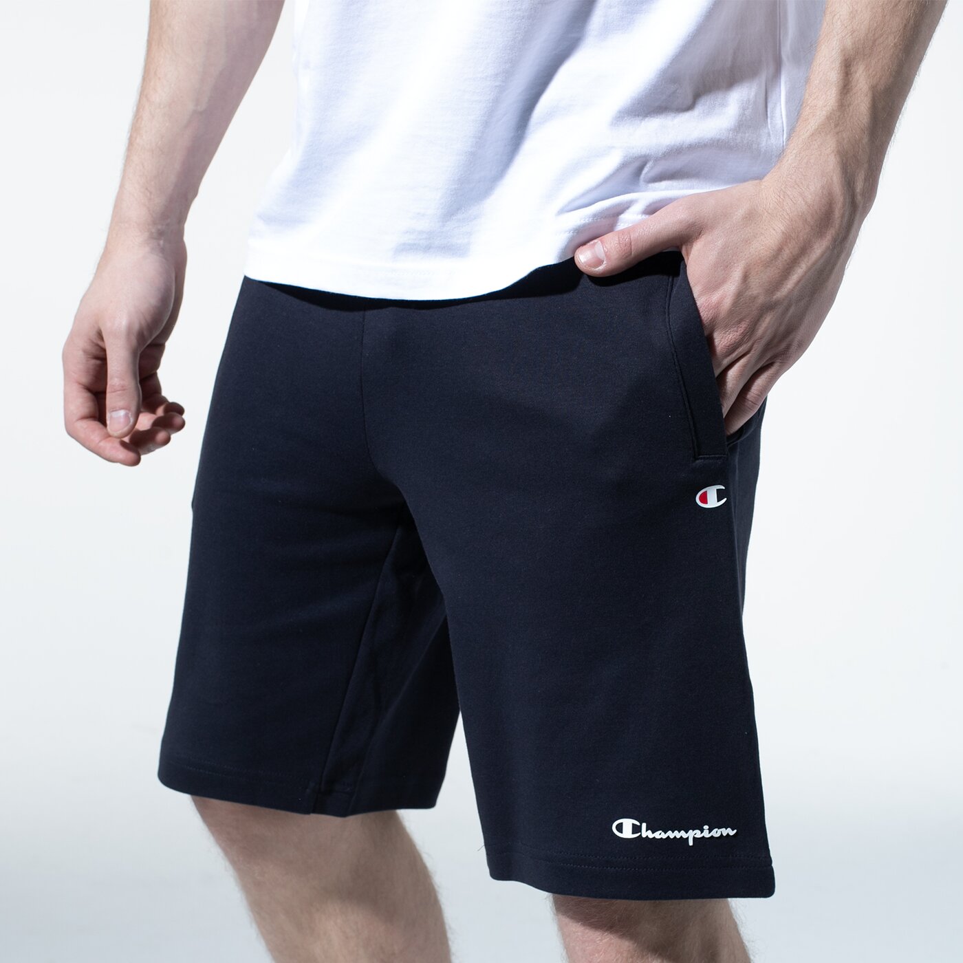 Мъжки къси панталони CHAMPION ШОРТИ BASIC SHORTS 214539bs501 цвят тъмносин