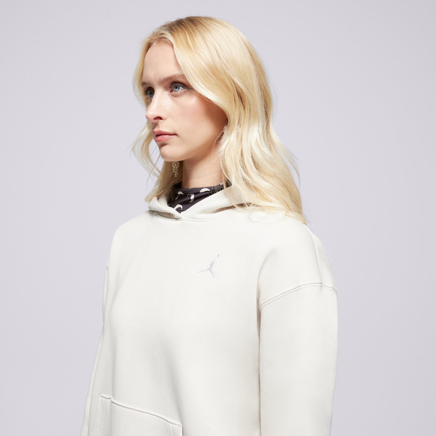 Дамски суичър JORDAN СУИТЧЪР С КАЧУЛКА W J BRK FLC PO 24 fv7071-104 цвят бежов