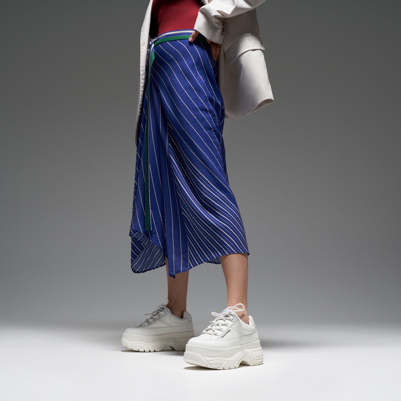 Дамски маратонки NAKED WOLFE SPORTY nwsportywhite цвят бял