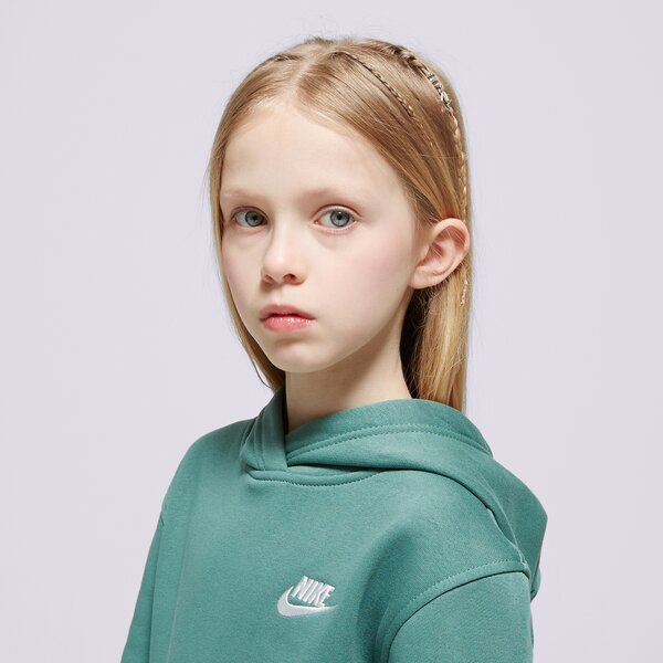 Детски суичър NIKE СУИТЧЪР С КАЧУЛКА SPORTSWEAR CLUB FLEECE BOY fd3000-361 цвят зелен