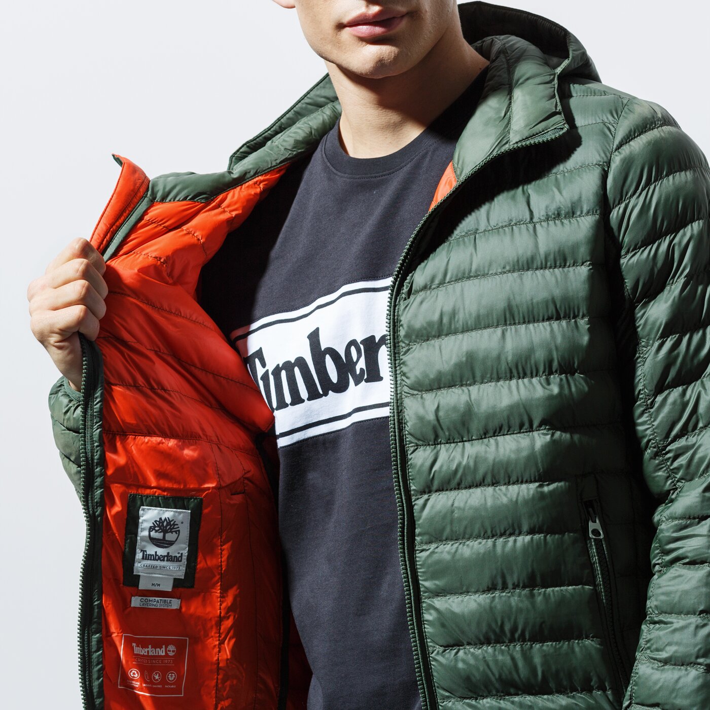 Мъжко зимно яке TIMBERLAND ЯКЕ AXIS PEAK HOODED JKT tb0a1xtqu311 цвят зелен