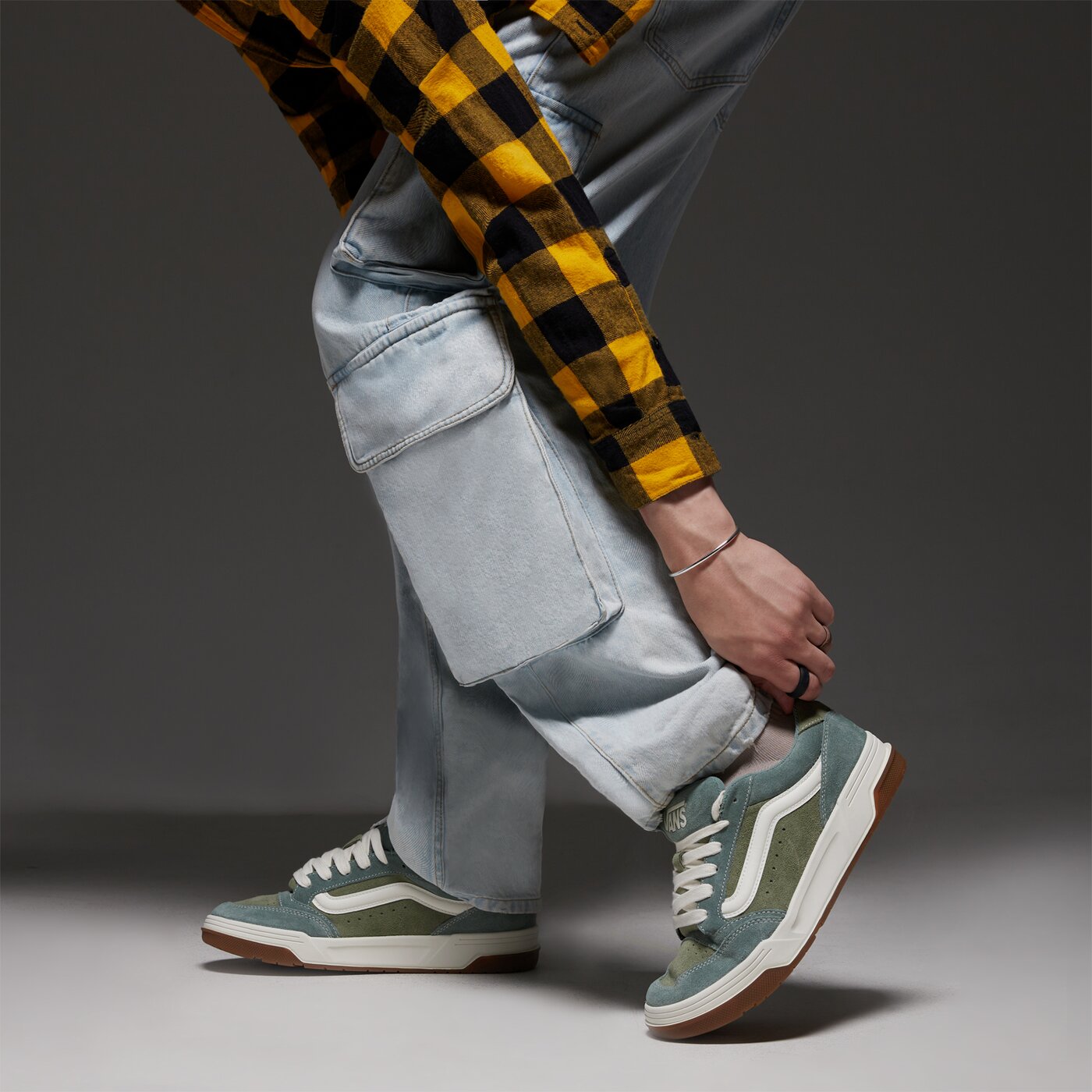 Мъжки маратонки VANS HYLANE vn000d1jg2t1 цвят зелен