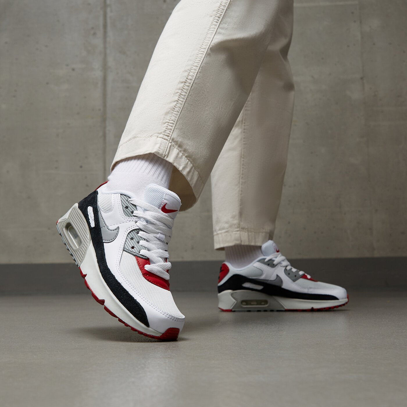 Детски маратонки NIKE AIR MAX 90 LEATHER  cd6864-019 цвят бял