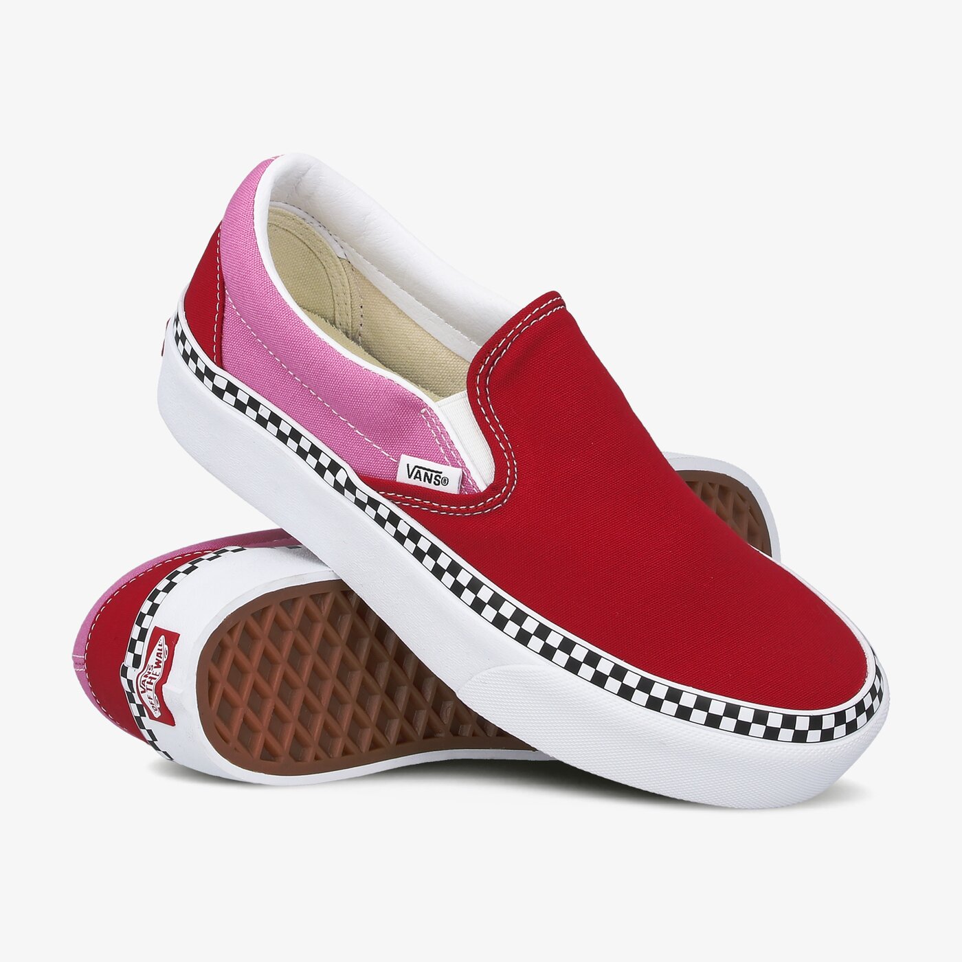 Дамски маратонки VANS UA CLASSIC SLIP-ON PLATFORM vn0a3jezwvx1 цвят червен