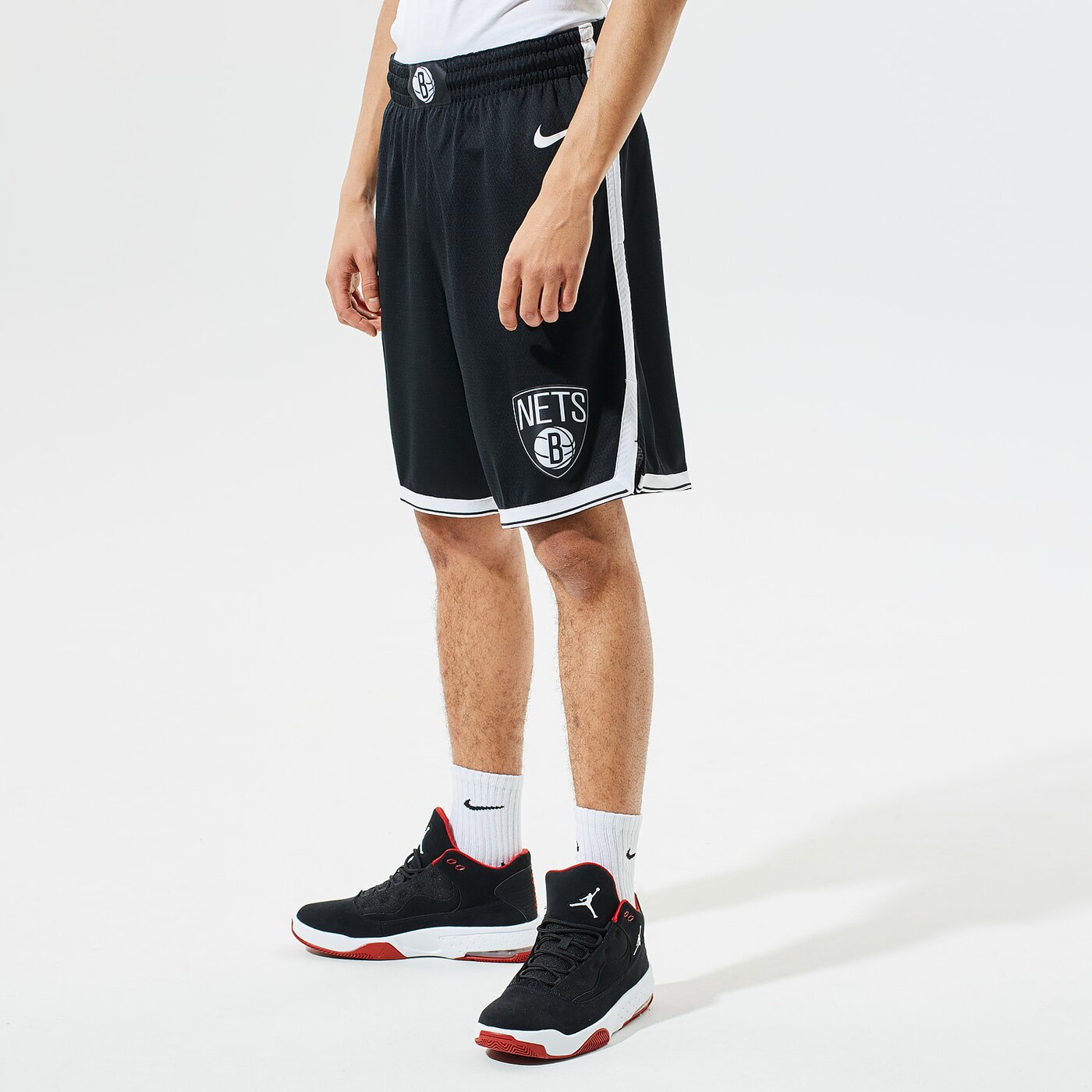 Мъжки къси панталони NIKE ШОРТИ BROOKLYN NETS SWINGMAN ICON EDITION 2020 NBA aj5584-010 цвят черен