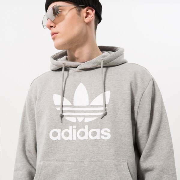 Мъжки суичър ADIDAS СУИТЧЪР С КАЧУЛКА TREFOIL HOODY ia4884 цвят сив