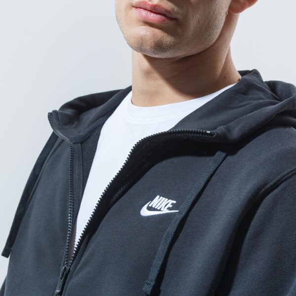 Мъжки суичър NIKE СУИТЧЪР СЪС ЗАКОПЧАВАНЕ С КАЧУЛКА M NSW CLUB HOODIE FZ  bv2648-010 цвят черен