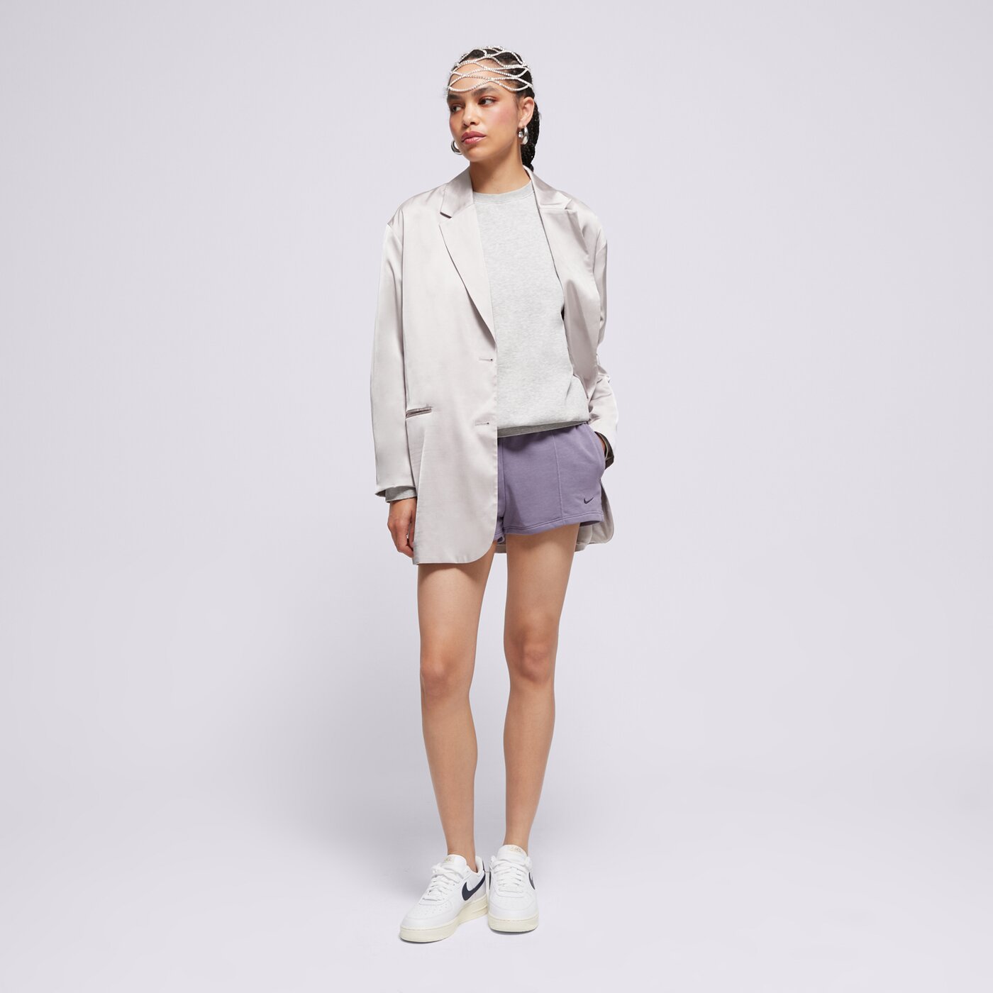 Дамски къси панталони NIKE ШОРТИ W NSW NK CHLL FT HR 2IN SHORT fn2455-509 цвят виолетов