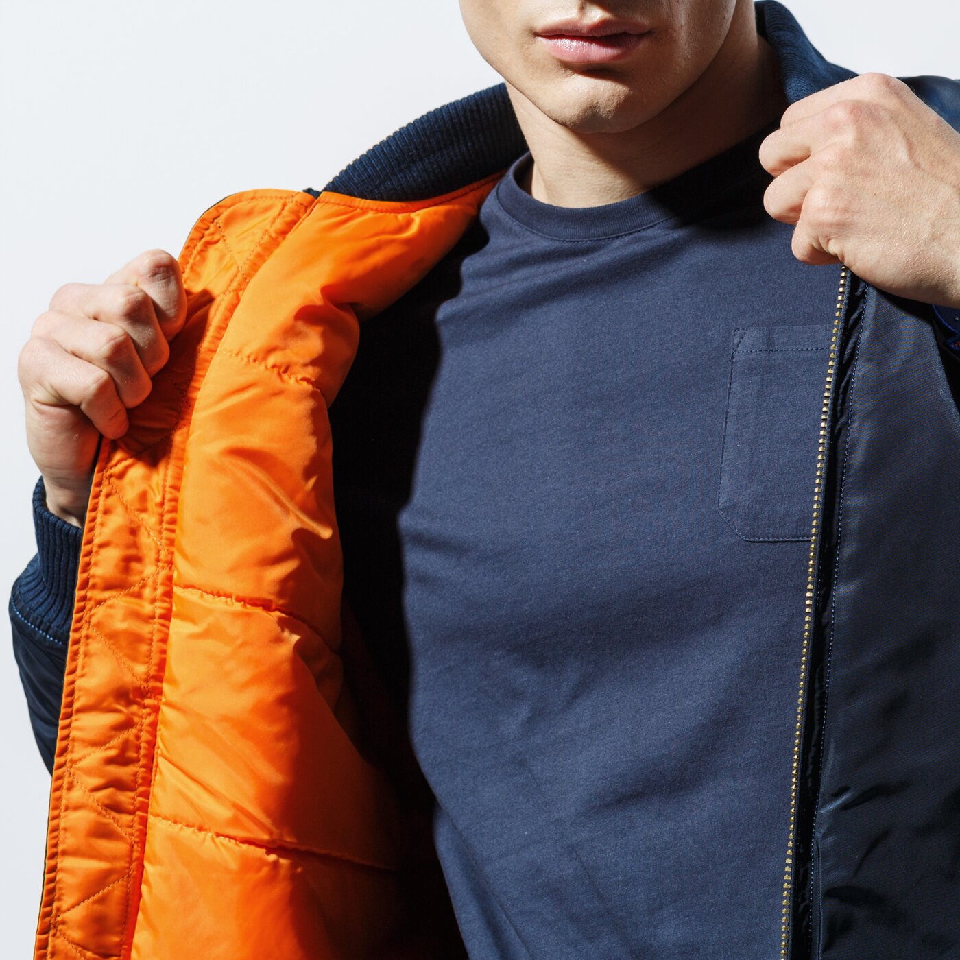 Мъжко зимно яке ALPHA INDUSTRIES ЯКЕ ЗИМНО MA-1 VF NASA 16610707 цвят тъмносин