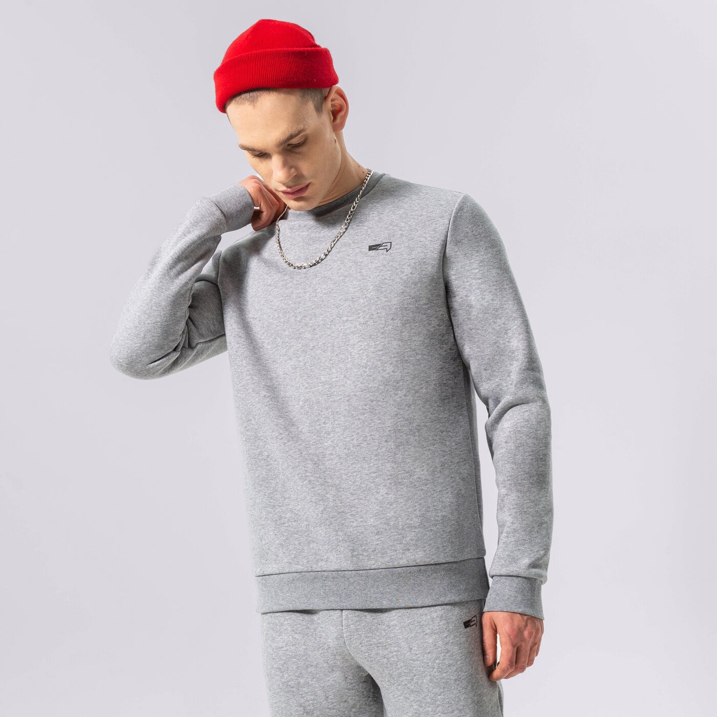 Мъжки суичър CONFRONT СУИТЧЪР ESSENTIAL CREW cf122blm92002 цвят сив