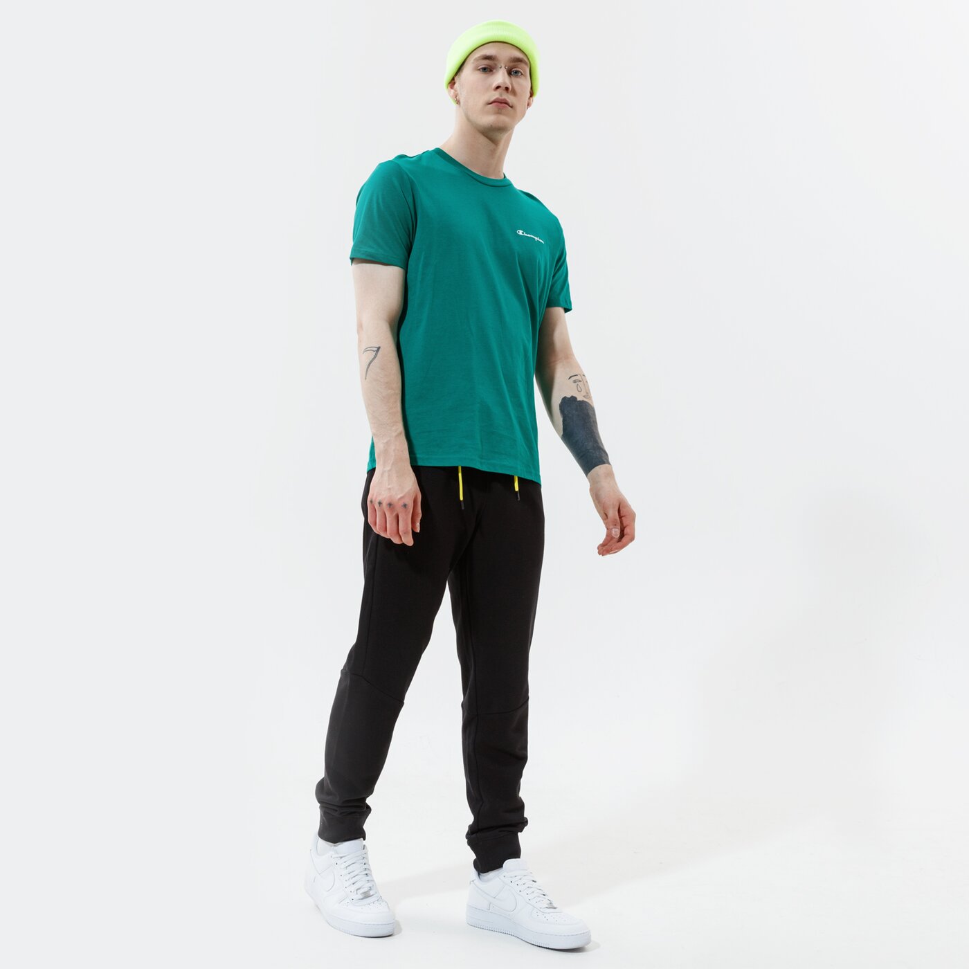 Мъжки панталони CHAMPION ПАНТАЛОНИ RIB CUFF PANTS 215787kk001 цвят черен