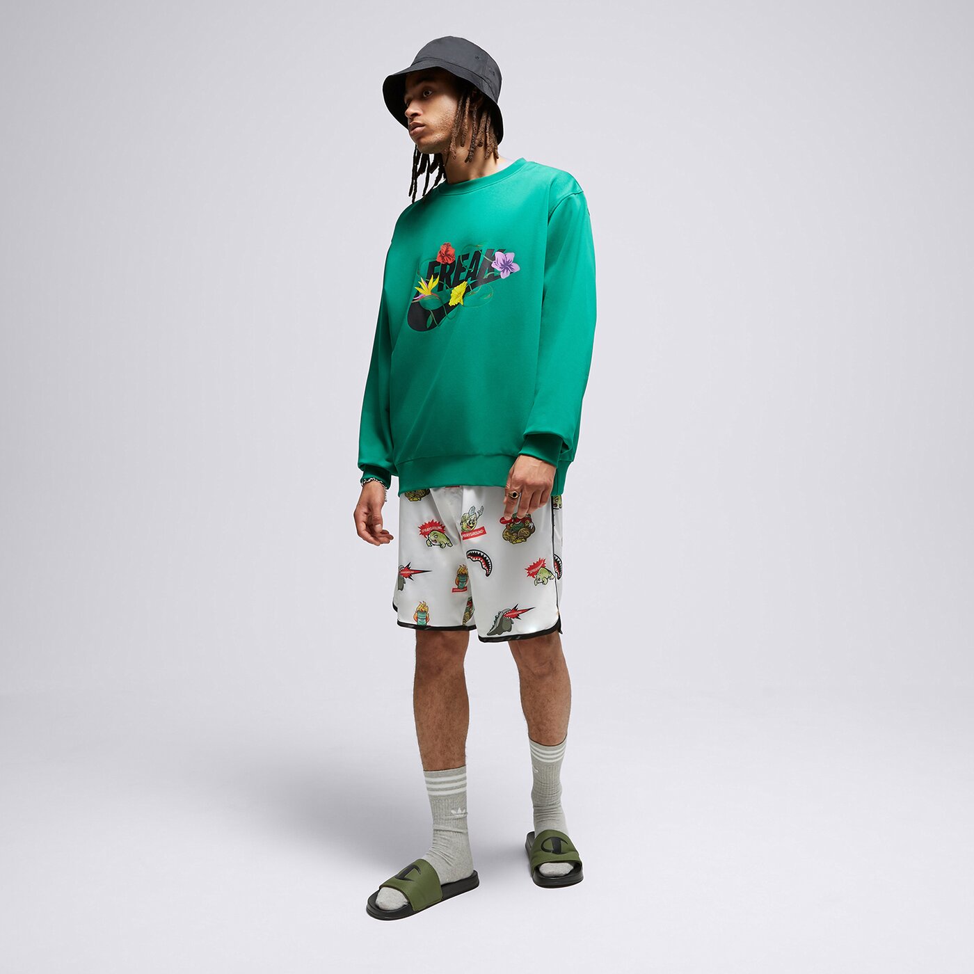 Мъжки суичър NIKE СУИТЧЪР GA M NK S.I. CREW GX NBA fj9557-365 цвят зелен