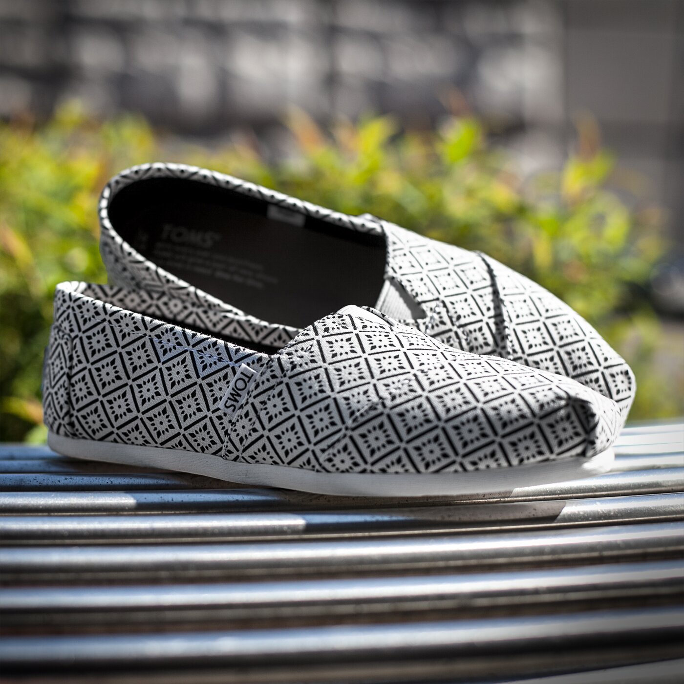 Дамски кежуал TOMS VINTAGE TILE ALPARGATA 10008032 цвят бял