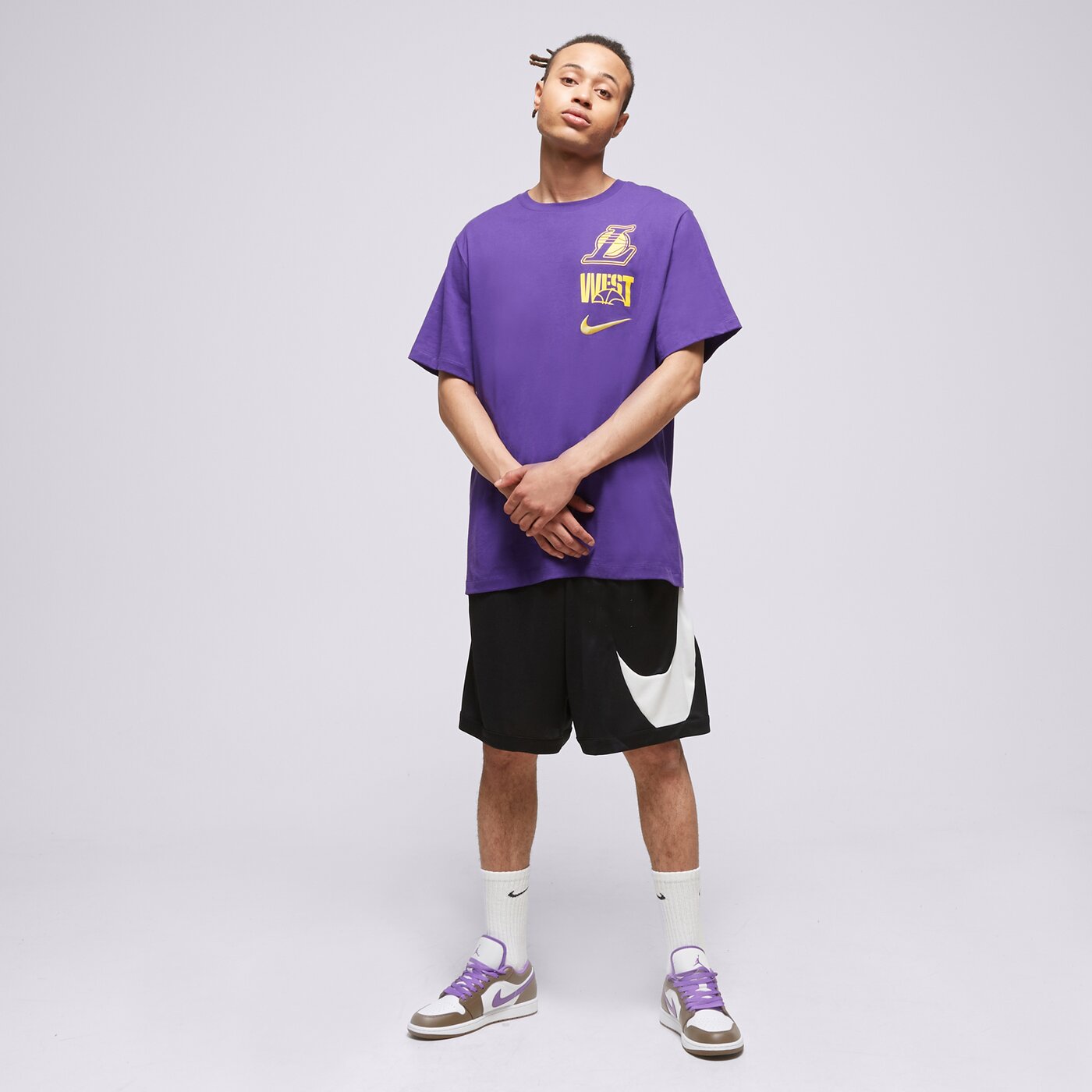 Мъжка тениска NIKE ТЕНИСКА LAL M NK ES VS BLOCK TEE NBA dx9924-504 цвят син