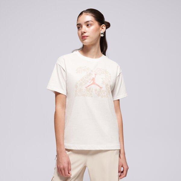 Детска тениска JORDAN ТЕНИСКА JDG 23 FLORAL SS TEE GIRL 45f261-782 цвят кремав