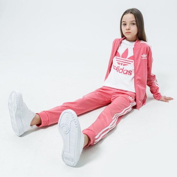 Детски суичър ADIDAS СУИТЧЪР СЪС ЗАКОПЧАВАНЕ SST TRACK ТОП WW gn8450 цвят розов
