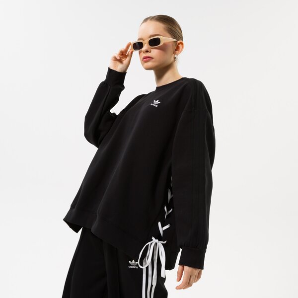 Дамски суичър ADIDAS СУИТЧЪР LACED CREW hk5055 цвят черен