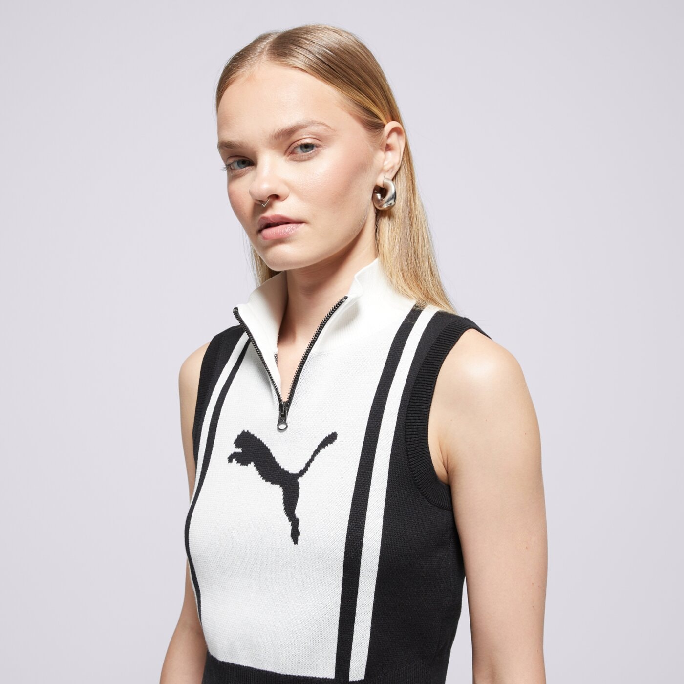  PUMA ЕЛЕК FUTURE.PUMA.ARCHIVE HALF-ZIP KNITTED ПОТНИК 632126 01 цвят черен