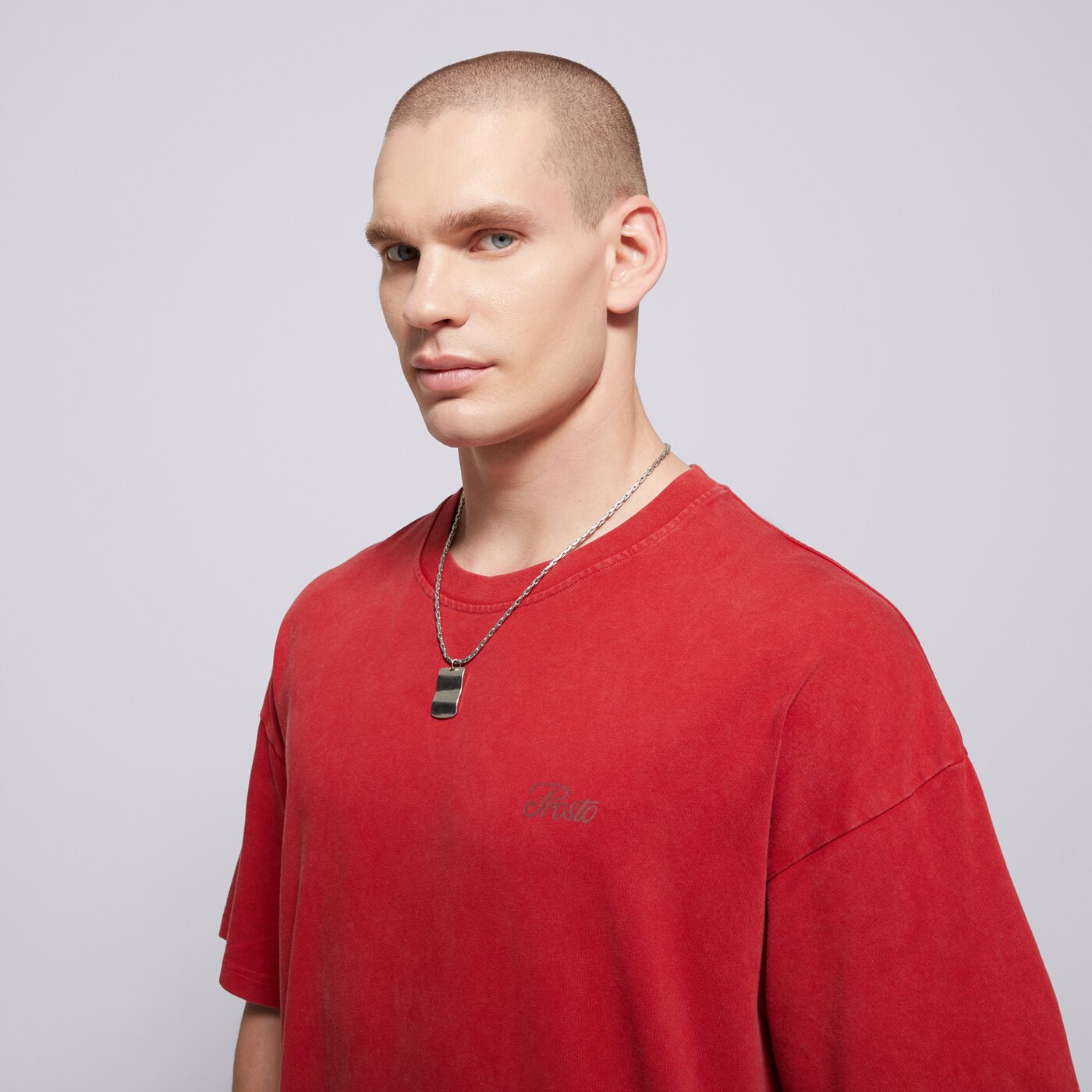 Мъжка тениска PROSTO  ТЕНИСКА HEX kl251mtee1021 цвят червен