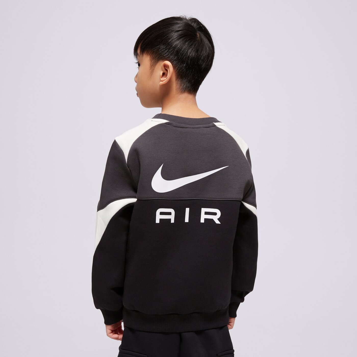 Детски суичър NIKE СУИТЧЪР K NIKE AIR CREW BOY fz4956-010 цвят черен