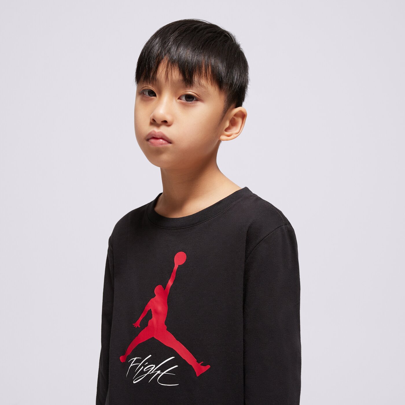 Детска тениска JORDAN ТЕНИСКА JDB BASELINE FLIGHT LS TEE BOY 95c892-023 цвят черен