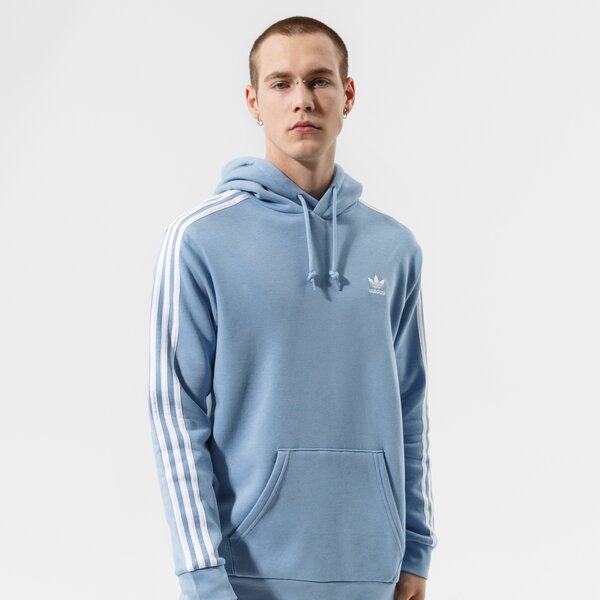 Мъжки суичър ADIDAS СУИТЧЪР С КАЧУЛКА 3-STRIPES HOODY h06678 цвят син