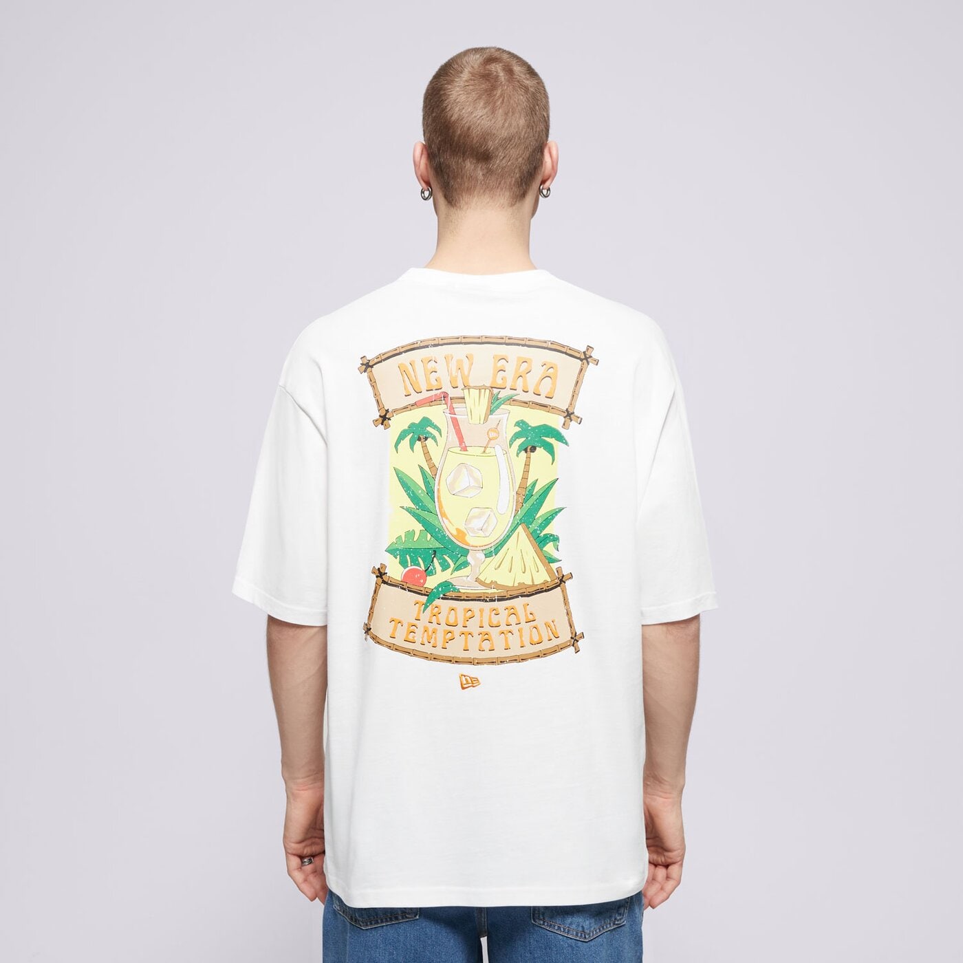 Мъжка тениска NEW ERA ТЕНИСКА NE DRINK GRAPHIC OS NONE 60596303 цвят бял