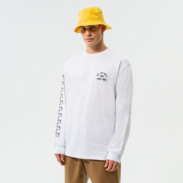 Мъжка тениска VANS ТЕНИСКА CHECKERBOARD RESEARCH LS TEE vn0a7s5mwht1 цвят бял